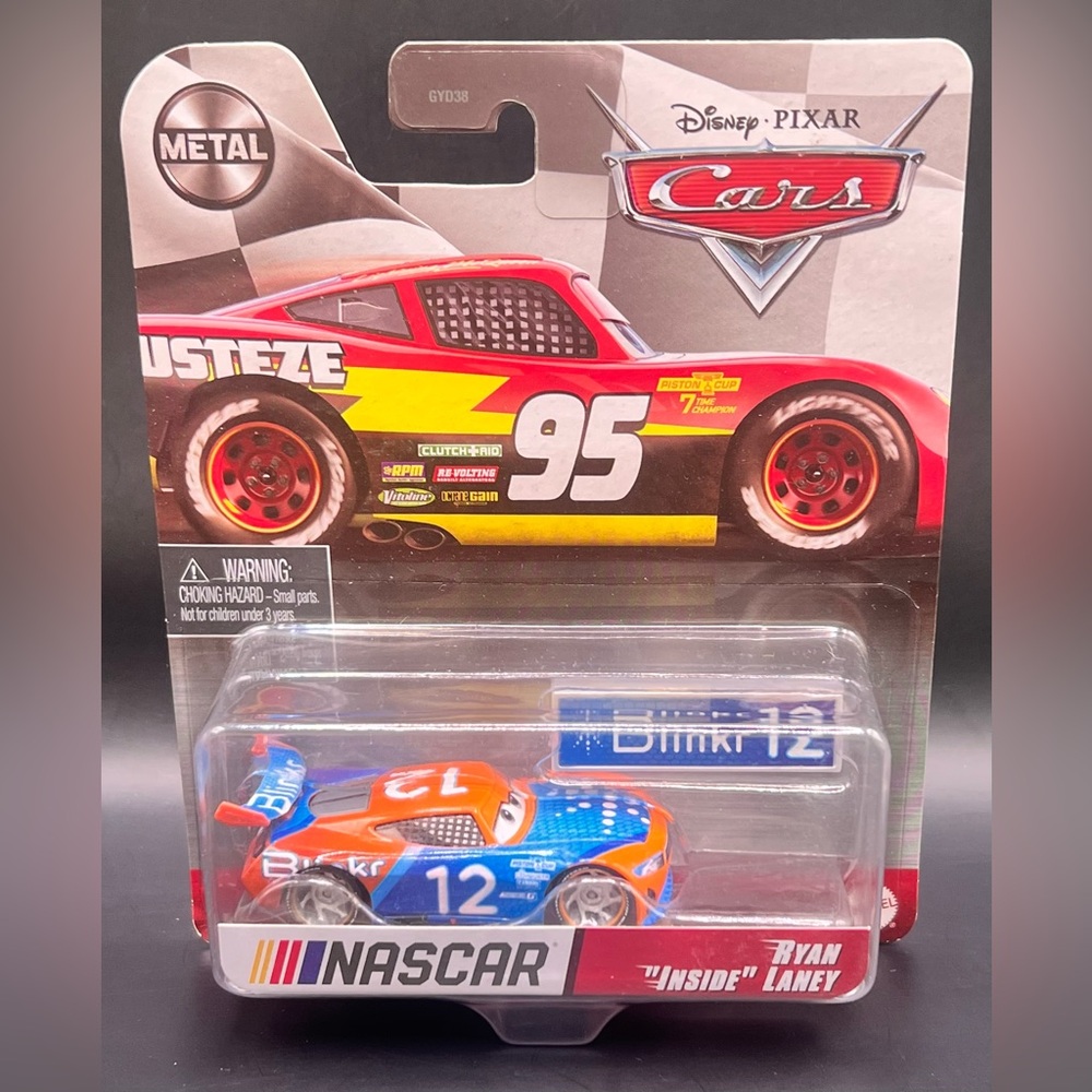 Disney‎ Pixar, Cars - Ryan “Inside” Laney, Nascar, Metal Car- New in package